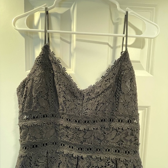 Black Lace Midi Dress - Picture 3 of 9